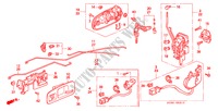 CERRADURAS DE PUERTAS para Honda CIVIC GLI 3 Puertas 5 velocidades manual 1997