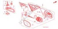 RETROVISOR(2) para Honda CIVIC GLI 3 Puertas 5 velocidades manual 1997