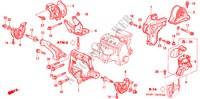 SOPORTES DE MOTOR(3) para Honda CIVIC LXI 3 Puertas 4 velocidades automática 1996