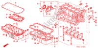 BLOQUE DE CILINDRO/COLECTOR DE ACEITE (1) para Honda CIVIC VTI 4 Puertas 4 velocidades automática 2000