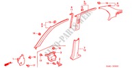 GUARNICION DE PILAR(LH) para Honda CIVIC SIR 4 Puertas 5 velocidades manual 2000