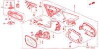 RETROVISOR(3) para Honda CIVIC VTI 4 Puertas 5 velocidades manual 2000