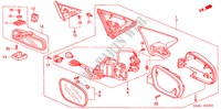 RETROVISOR(4) para Honda CIVIC VTI 4 Puertas 4 velocidades automática 2000