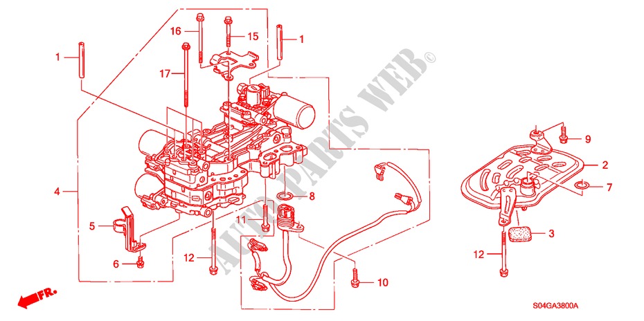 CUERPO VALVULA PRINCIPAL(CVT) para Honda CIVIC VTI 4 Puertas 4 velocidades automática 2000