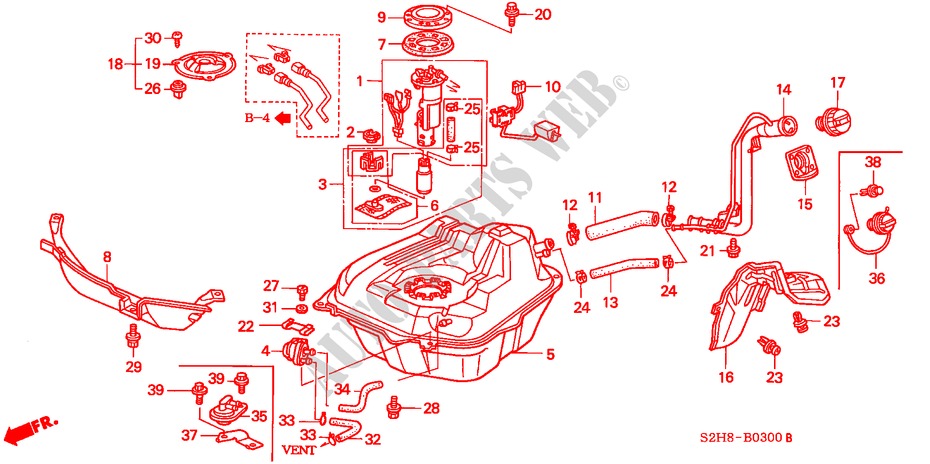 TANQUE DE COMBUSTIBLE para Honda HR-V 4WD 3 Puertas 5 velocidades manual 2000