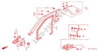 GUARNICION DE PILAR(RH) para Honda PRELUDE TYPE-S 2 Puertas 5 velocidades manual 2000