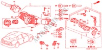 INTERRUPTOR COMBINACION(RH) para Honda CIVIC EXI-D 4 Puertas 5 velocidades manual 2003