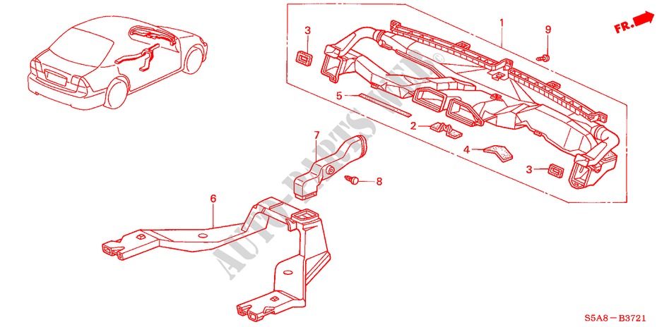 CONDUCTO(RH) para Honda CIVIC EXI 4 Puertas 5 velocidades manual 2001