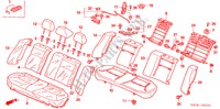 ASIENTO TRASERO(2) para Honda CIVIC 1.6 LS 4 Puertas 5 velocidades manual 2005