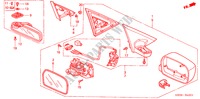 RETROVISOR(SEPARACION) (CONTROL REMOTO ELECTRICO) para Honda CIVIC GLI-B 4 Puertas 5 velocidades manual 2005