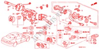 INTERRUPTOR COMBINACION(RH) para Honda ACCORD 2.3VTI 4 Puertas 4 velocidades automática 2001