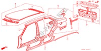 ESTRUCTURA DE CUERPO(4)(4D) para Honda ACCORD EX 4 Puertas 3 velocidades automática 1983
