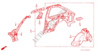 ESTRUCTURA DE CUERPO(5)(3D) para Honda ACCORD GL 3 Puertas 3 velocidades automática 1982