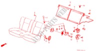 ASIENTO TRASERO(2D) para Honda ACCORD STD 3 Puertas 5 velocidades manual 1984