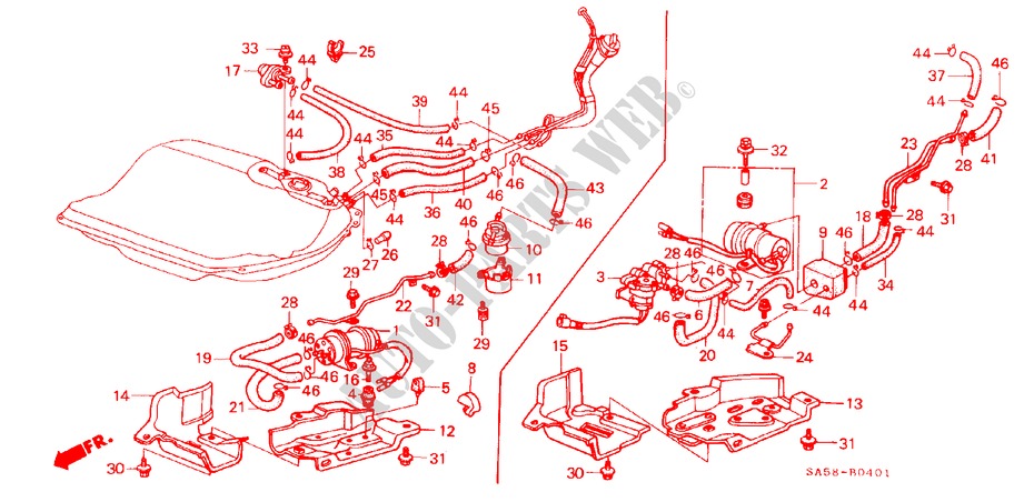 BOMBA DE COMBUSTIBLE/COLADOR DE COMBUSTIBLE para Honda ACCORD EX 4 Puertas 5 velocidades manual 1984