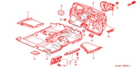 ALFOMBRA DE PISO para Honda JAZZ VTI-S 5 Puertas 5 velocidades manual 2004