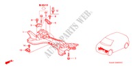 BASTIDOR SECUNDARIO DELANTERO para Honda JAZZ 1.4LX 5 Puertas 5 velocidades manual 2003