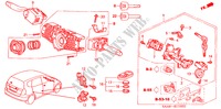 INTERRUPTOR COMBINACION( '03) para Honda JAZZ 1.4LX 5 Puertas 5 velocidades manual 2003