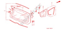 PARABRISAS TRASERA/ VIDRIO DE COSTADO para Honda JAZZ 1.3DSI 5 Puertas automática completa 2004