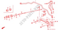 BRAZO INFERIOR DELANTERO/ ESTABILIZADOR DELANTERO para Honda LEGEND EX 4 Puertas 5 velocidades manual 1990