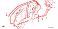CONTRAMARCO DE PUERTA para Honda LEGEND ZI 4 Puertas 4 velocidades automática 1989