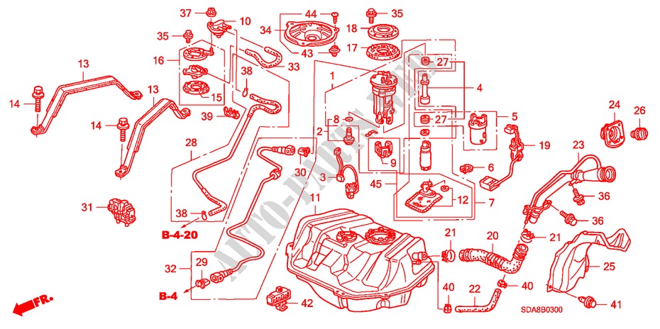 TANQUE DE COMBUSTIBLE(1) para Honda ACCORD VTIL 4 Puertas 5 velocidades manual 2006