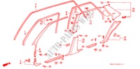 GUARNICION DE APERTURA(4D) para Honda ACCORD EX 1600 4 Puertas 5 velocidades manual 1989