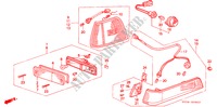 LUZ DE COMBINACION para Honda ACCORD EX 1600 4 Puertas 5 velocidades manual 1989