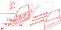 PANELES DE PUERTA DEL.(2D) para Honda ACCORD EX 3 Puertas 5 velocidades manual 1989