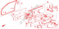 RECUBRIMIENTO DE PUERTA(3D) para Honda ACCORD STD 3 Puertas 4 velocidades automática 1989