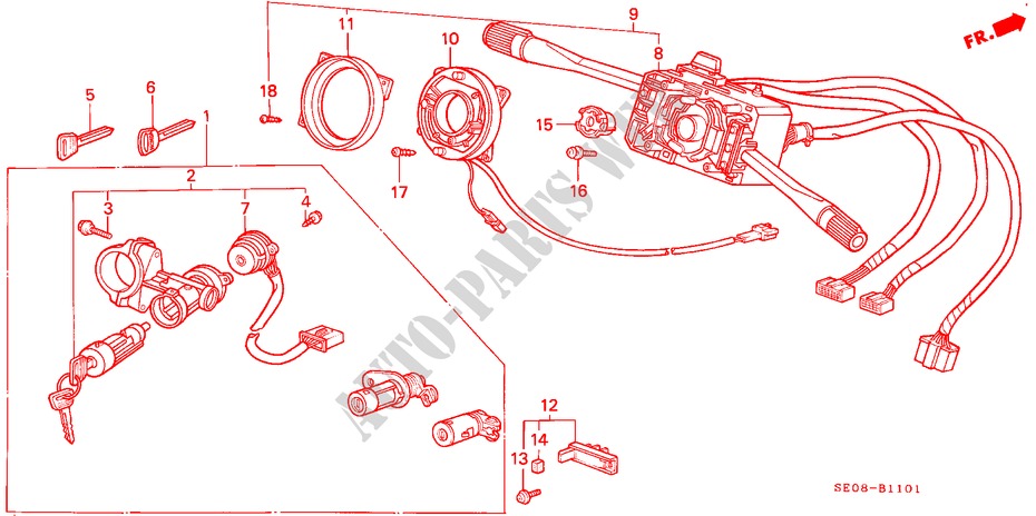 INTERRUPTOR(2) para Honda ACCORD EX 3 Puertas 5 velocidades manual 1988