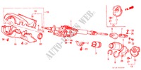 COLUMNA DE DIRECCION para Honda PRELUDE 4WS SI 2 Puertas 5 velocidades manual 1990