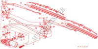 LIMPIAPARABRISAS (RH) para Honda PRELUDE 4WS 2.0 SI 2 Puertas 5 velocidades manual 1988