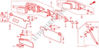 RETROVISOR/VISERA para Honda PRELUDE 2.0SI 2 Puertas 5 velocidades manual 1988
