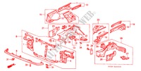 ESTRUCTURA DE CUERPO(1) para Honda CIVIC GL 3 Puertas 5 velocidades manual 1988