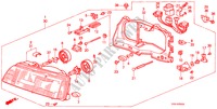FARO DELANTERO(1) para Honda CIVIC WAGON RTX 5 Puertas 5 velocidades manual 1988