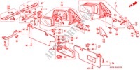 RETROVISOR/VISERA para Honda CIVIC SHUTTLE GL 5 Puertas 4 velocidades automática 1988