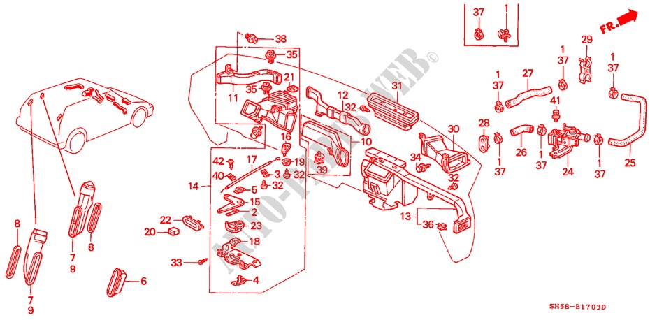 VALVULA DE AGUA/CONDUCTO para Honda CIVIC WAGON RTX 5 Puertas 5 velocidades manual 1988