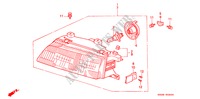 FARO DELANTERO para Honda CIVIC SHUTTLE 55X 5 Puertas 5 velocidades manual 1995