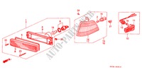 LUZ DE COMBINACION para Honda CIVIC SHUTTLE 55X 5 Puertas 5 velocidades manual 1995
