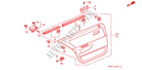 RECUBRIMIENTO DE PUERTA para Honda CIVIC SHUTTLE 55X 5 Puertas 5 velocidades manual 1995