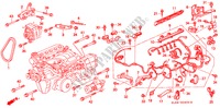 CONJ. DE CABLES DE MOTOR/ABRAZADERA(1) para Honda VIGOR STD 4 Puertas 5 velocidades manual 1993