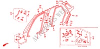 GUARNICION DE PILAR para Honda VIGOR STD 4 Puertas 5 velocidades manual 1994