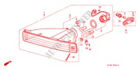 LUZ DE COMBINACION para Honda VIGOR STD 4 Puertas 4 velocidades automática 1993