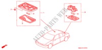 LUZ INTERIOR para Honda ACCORD EXI 4 Puertas 5 velocidades manual 1992