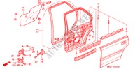 PANELES DE PUERTA TRAS. para Honda ACCORD EX 4 Puertas 5 velocidades manual 1993
