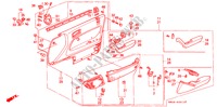 RECUBRIMIENTO DE PUERTA para Honda ACCORD EX 4 Puertas 5 velocidades manual 1992