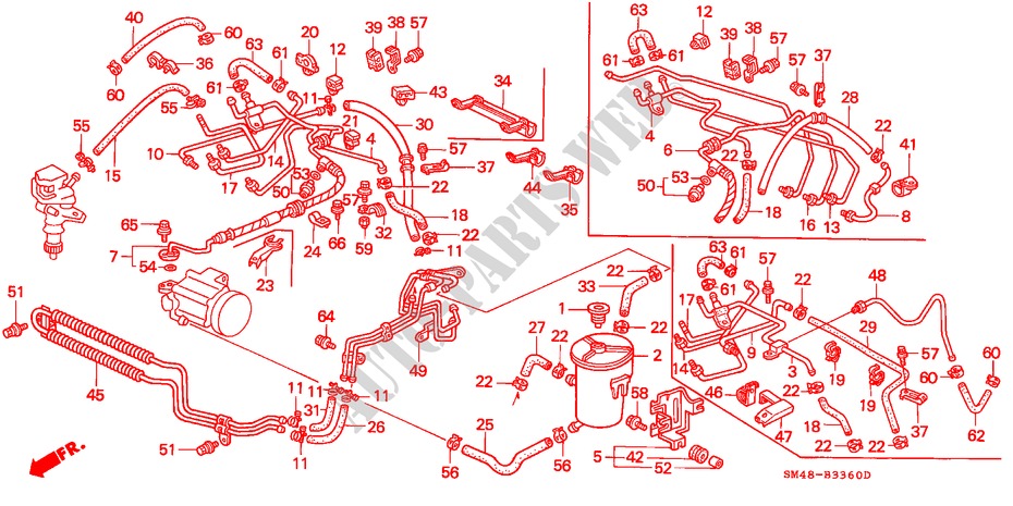 LINEAS DE P.S. para Honda ACCORD LXI 4 Puertas 5 velocidades manual 1993