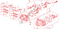 LUZ TRASERA para Honda CIVIC CX 3 Puertas 5 velocidades manual 1995