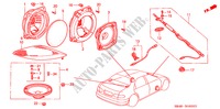 ANTENA DE RADIO/ALTAVOZ para Honda CIVIC SI 4 Puertas 5 velocidades manual 1994